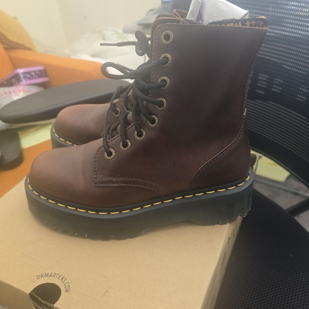 Dr. Martens Brown Leather Boots - Picture 6 of 7